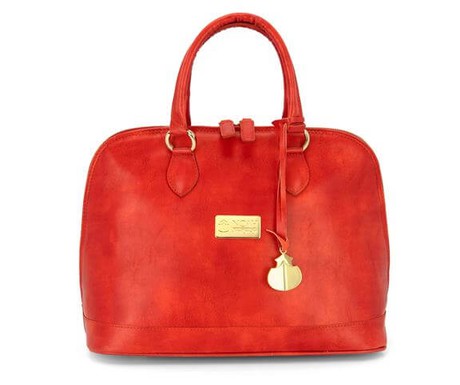 Red ethical handbag by Noah