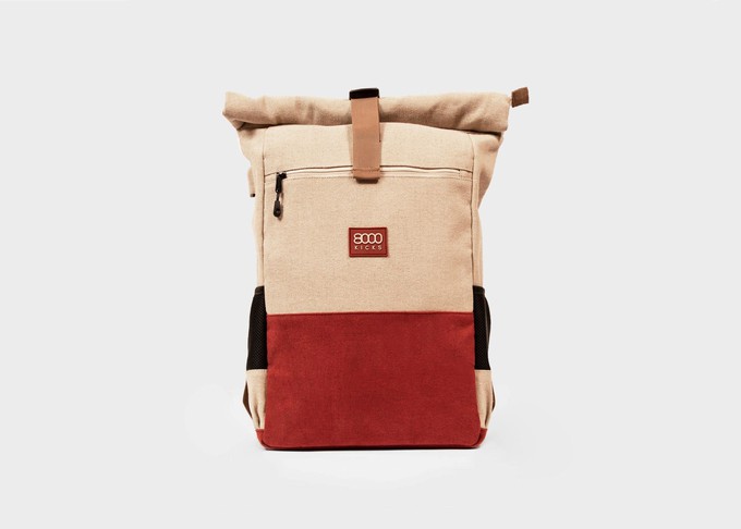 Everyday Backpack in Beige and Red from 8000kicks