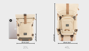 Nomad Backpack - The 3-in-1 expandable hemp backpack for nomads from 8000kicks