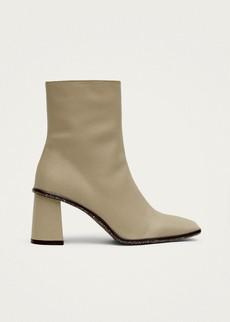 West Cactus Warm Sand Beige Vegan Leather Ankle Boots via Alohas