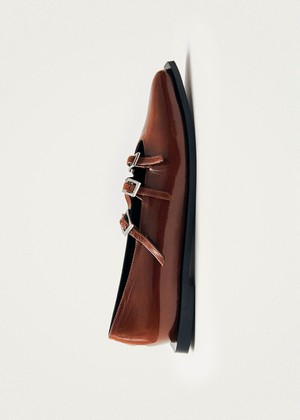 Jive Onix Brown Leather Ballet Flats from Alohas