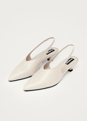 Eros Cream Leather Pumps from Alohas