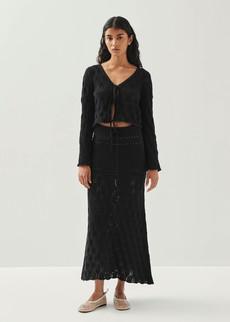 Mauver Black Tricot Skirt via Alohas