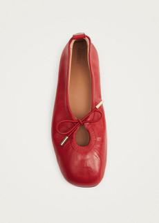 Rosalind Red Leather Ballet Flats via Alohas