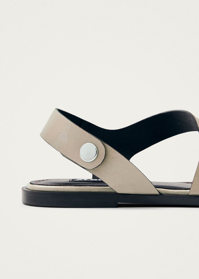 Mindy Onix Stone Beige Leather Sandals from Alohas