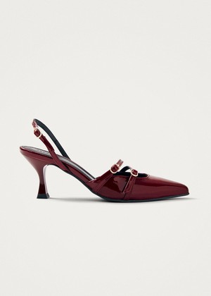 Joelle Onix Burgundy Leather Pumps from Alohas