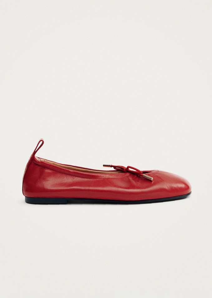 Rosalind Red Leather Ballet Flats from Alohas