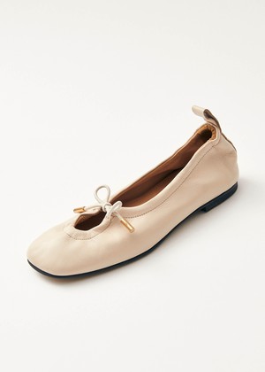 Rosalind Cream Leather Ballet Flats from Alohas