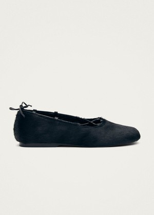 Hollis Soft Black Leather Ballet Flats from Alohas