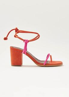 Grace Bicolor Magenta Orange Leather Sandals via Alohas
