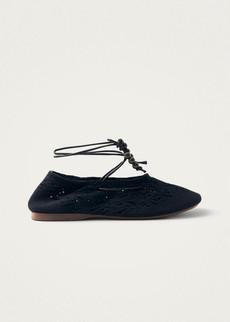 Rosemary Crochet Black Ballet Flats via Alohas