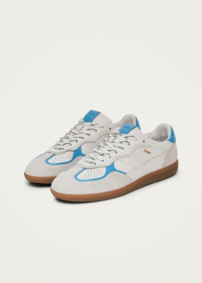 Tb.490 Rife Grain White Cornflower Blue Leather Sneakers from Alohas