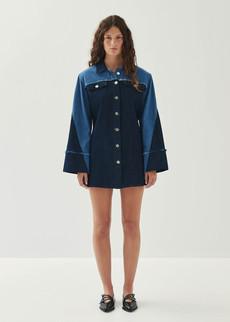 Veden Bicolor Indigo Denim Dress via Alohas