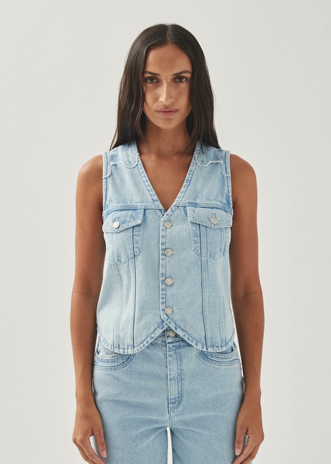 Manuela Light Blue Denim Vest from Alohas