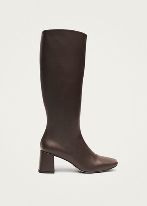 Chalk Umber Brown Vegan Leather Boots from Alohas