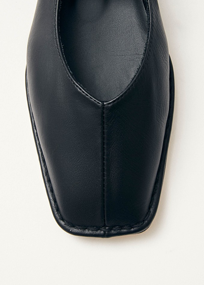 Sway Black Leather Ballet Flats from Alohas