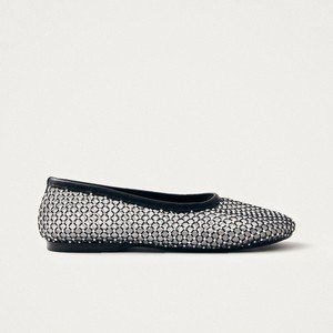 Lorain Mesh Glow Black Ballet Flats from Alohas