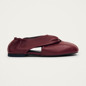 Alaula Burgundy Leather Ballet Flats from Alohas