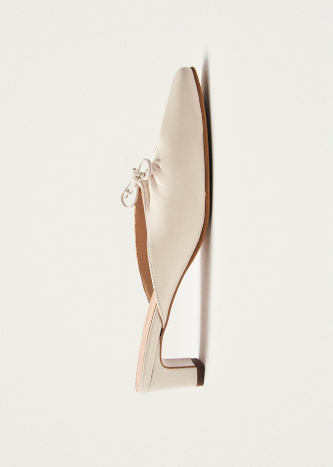 Amar Cream Leather Mules from Alohas