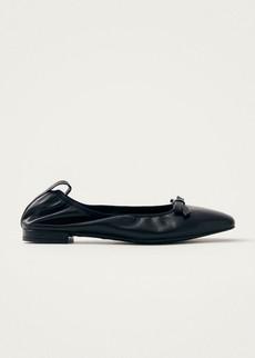 Freya Black Leather Ballet Flats via Alohas