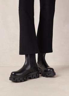 Anastasia Black Leather Ankle Boots via Alohas