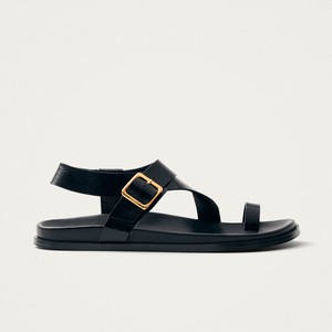 Siren Onix Black Leather Sandals from Alohas