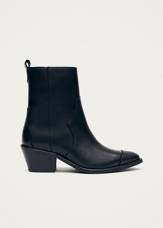 Austin Black Leather Ankle Boots from Alohas