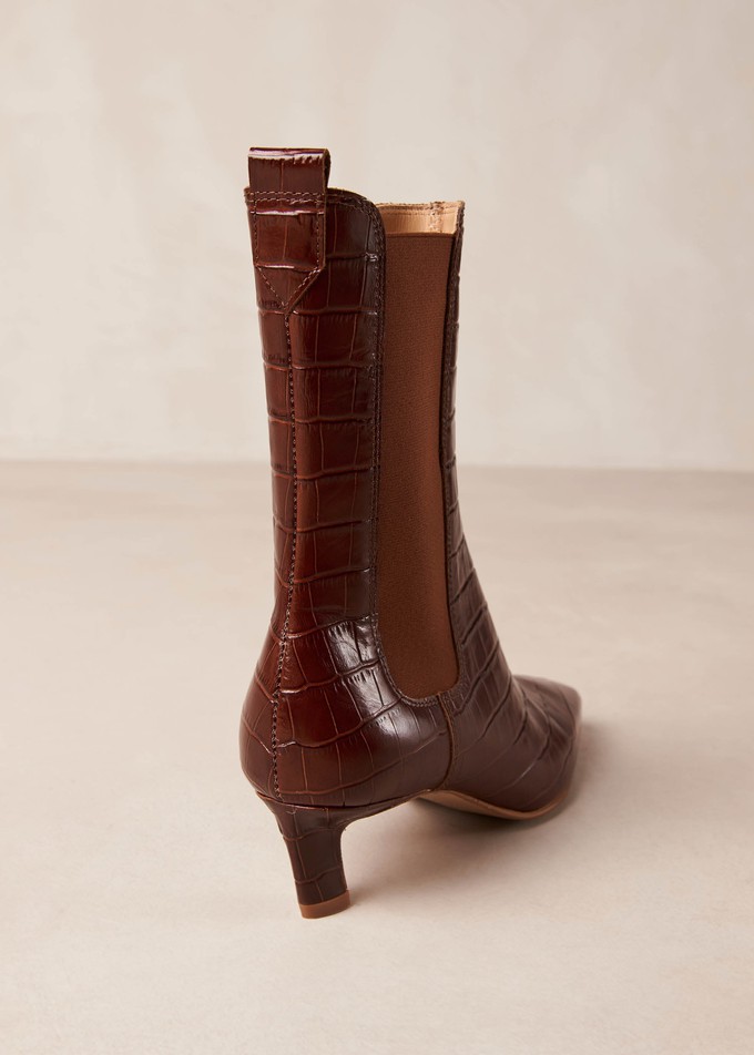 Kaleo Alli Brown Leather Ankle Boots from Alohas