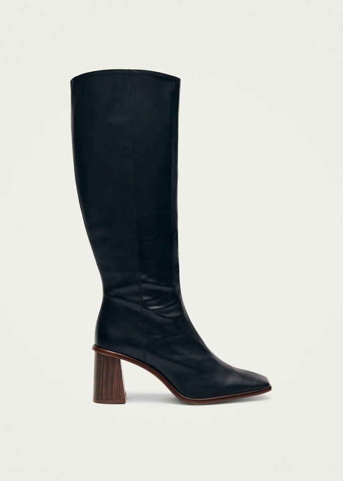 East Black Leather Boots from Alohas