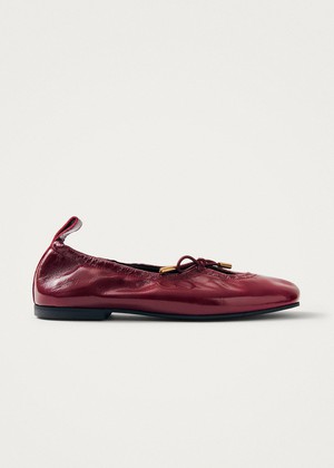 Rosalind Onix Burgundy Leather Ballet Flats from Alohas