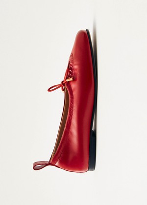 Rosalind Red Leather Ballet Flats from Alohas