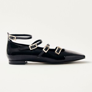 Luke Onix Black Leather Ballet Flats from Alohas