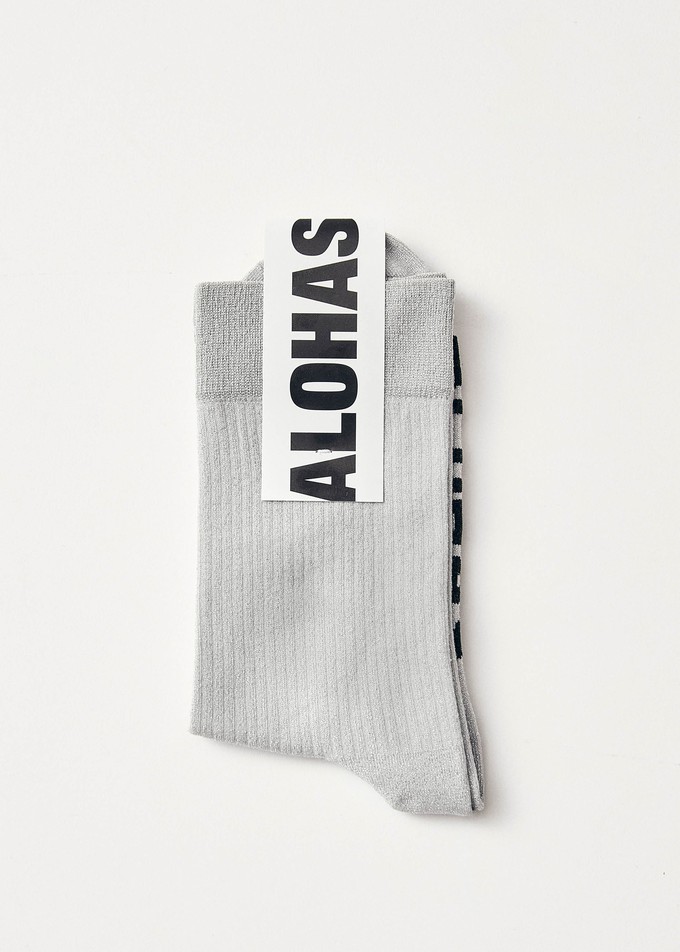 Ava Shimmer Silver Socks from Alohas