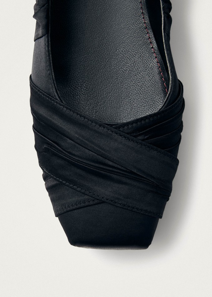 Volant Silky Black Ballet Flats from Alohas