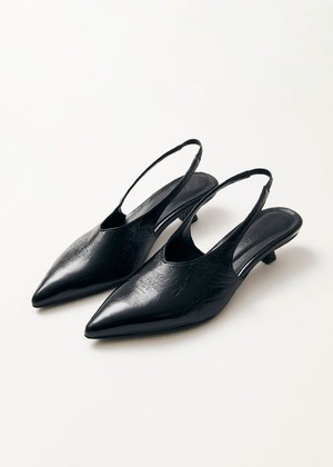 Eros Black Leather Pumps from Alohas