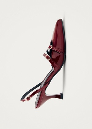 Joelle Onix Burgundy Leather Pumps from Alohas