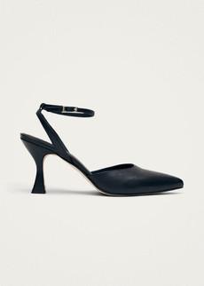 Cinderella Black Leather Pumps via Alohas