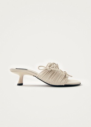 Viva White Leather Sandals from Alohas