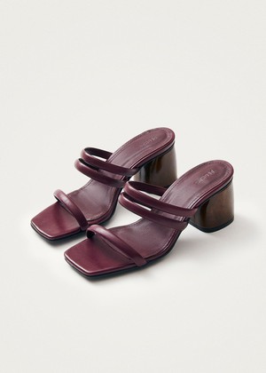 Indiana Bare Burgundy Leather Sandals from Alohas