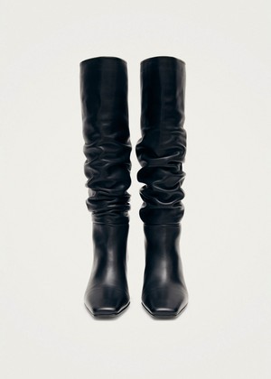 Kalila Black Leather Boots from Alohas