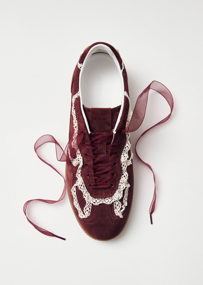 Tb.490 Crochet Burgundy Leather Sneakers from Alohas