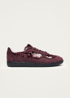 Tb.490 Glint Burgundy Leather Sneakers via Alohas