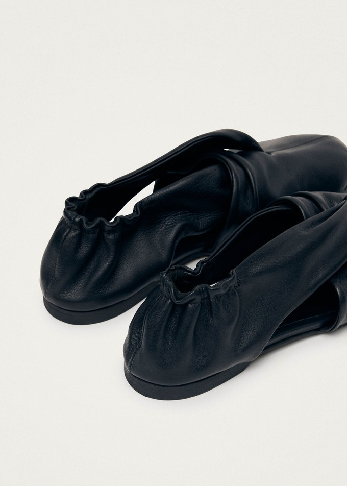 Alaula Black Leather Ballet Flats from Alohas