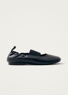 Sutton Black Leather Ballet Flats via Alohas