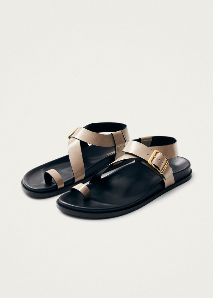 Siren Onix Stone Beige Leather Sandals from Alohas