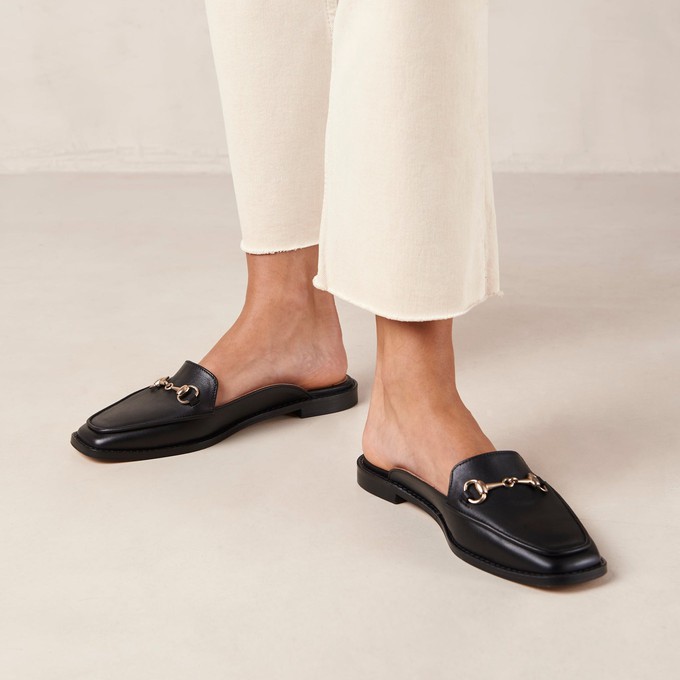 Kais Black Leather Mules from Alohas