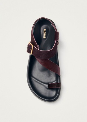 Siren Soft Burgundy Leather Sandals from Alohas