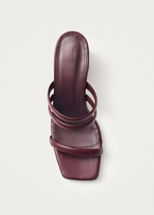 Indiana Bare Burgundy Leather Sandals from Alohas