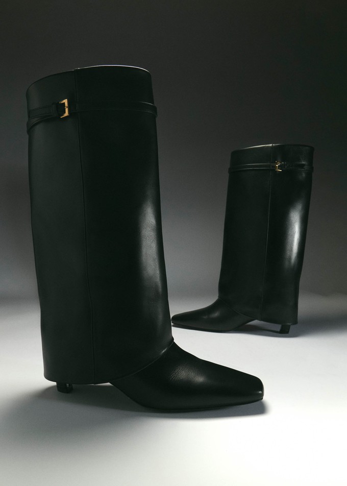 Evita Black Leather Boots from Alohas