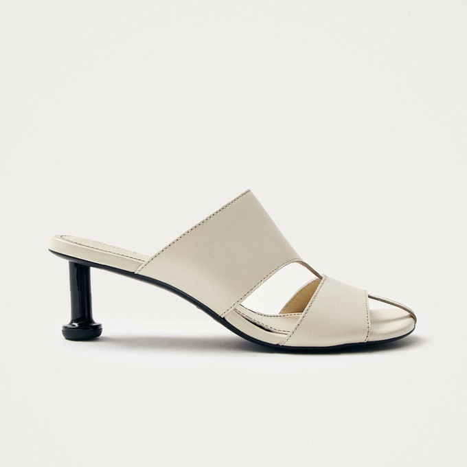 Rhea Cream Leather Sandals from Alohas